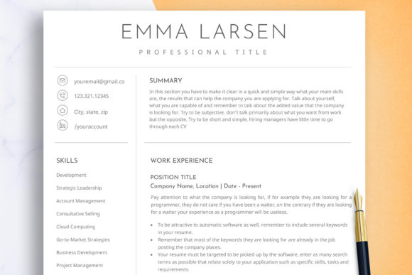 Download ATS Resume Template Word &amp; Google Docs - Resume template Collection