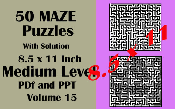 Download 50 Maze Medium Level 8.5x11 PDF PPTX V15 - Pptx Collection